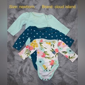 3 pack long sleeve onesies